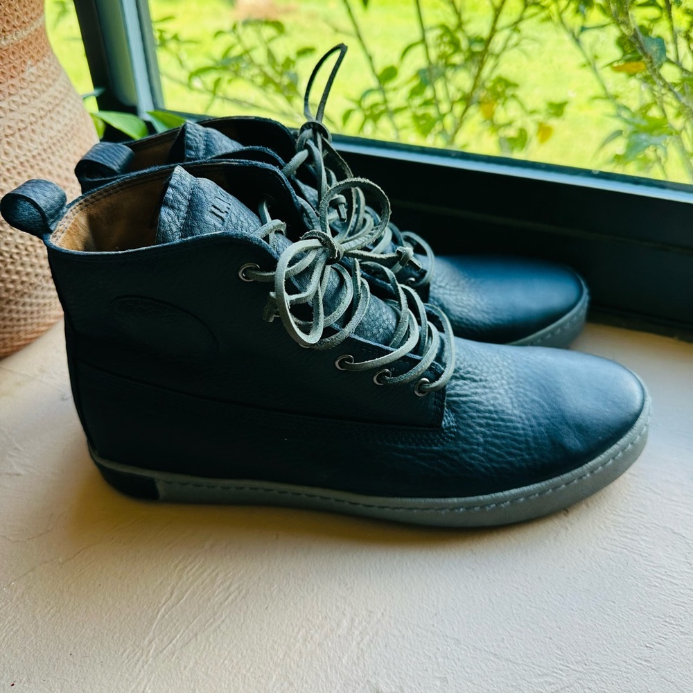 Blackstone Dark Indigo Men’s Leather Booties Moto Goth Size 42/US9 New